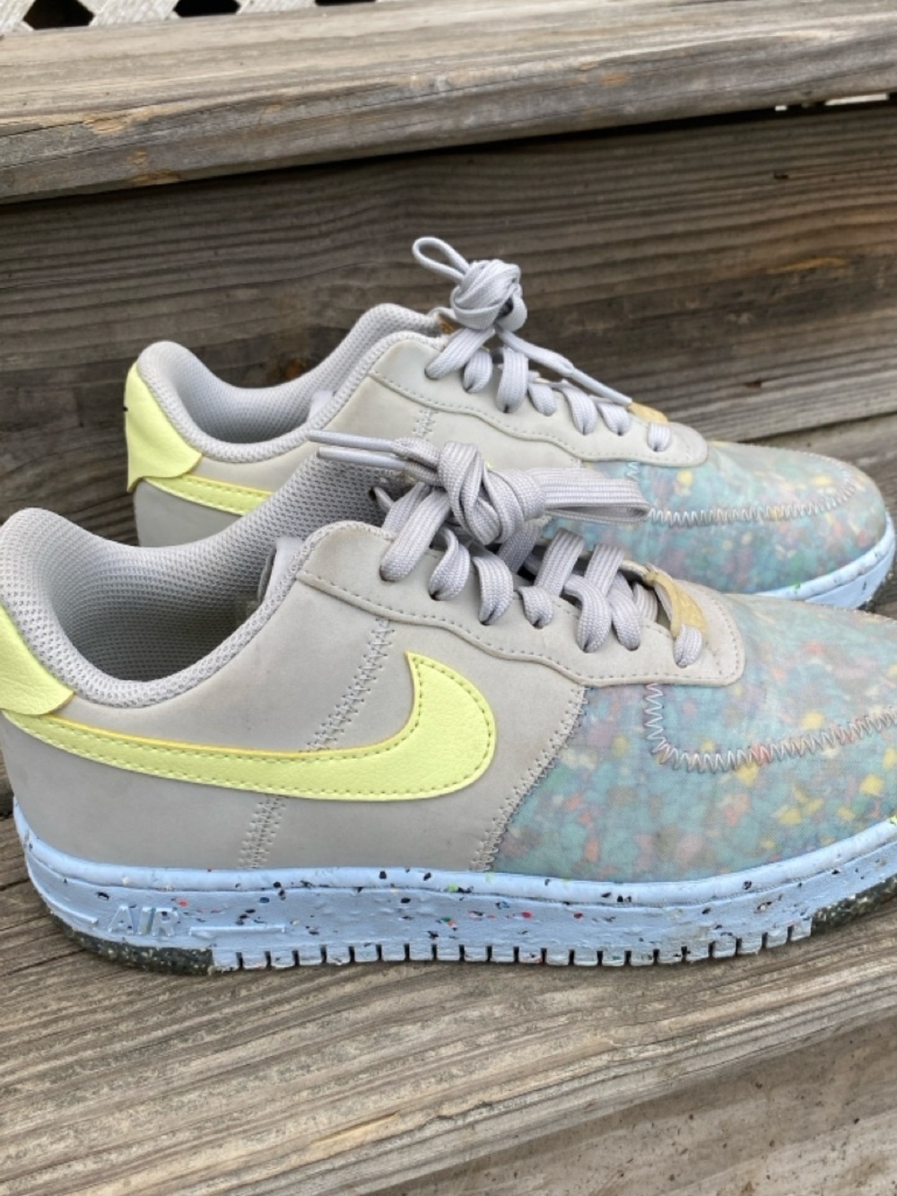 Nike Air Force 1 Crater "Pure Platinum Barely Volt" - Women’s Size 7
